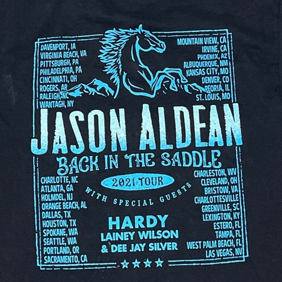 Jason Aldean Country Music 2021 Concert Tour USA Tshirt - Picture 4 of 5